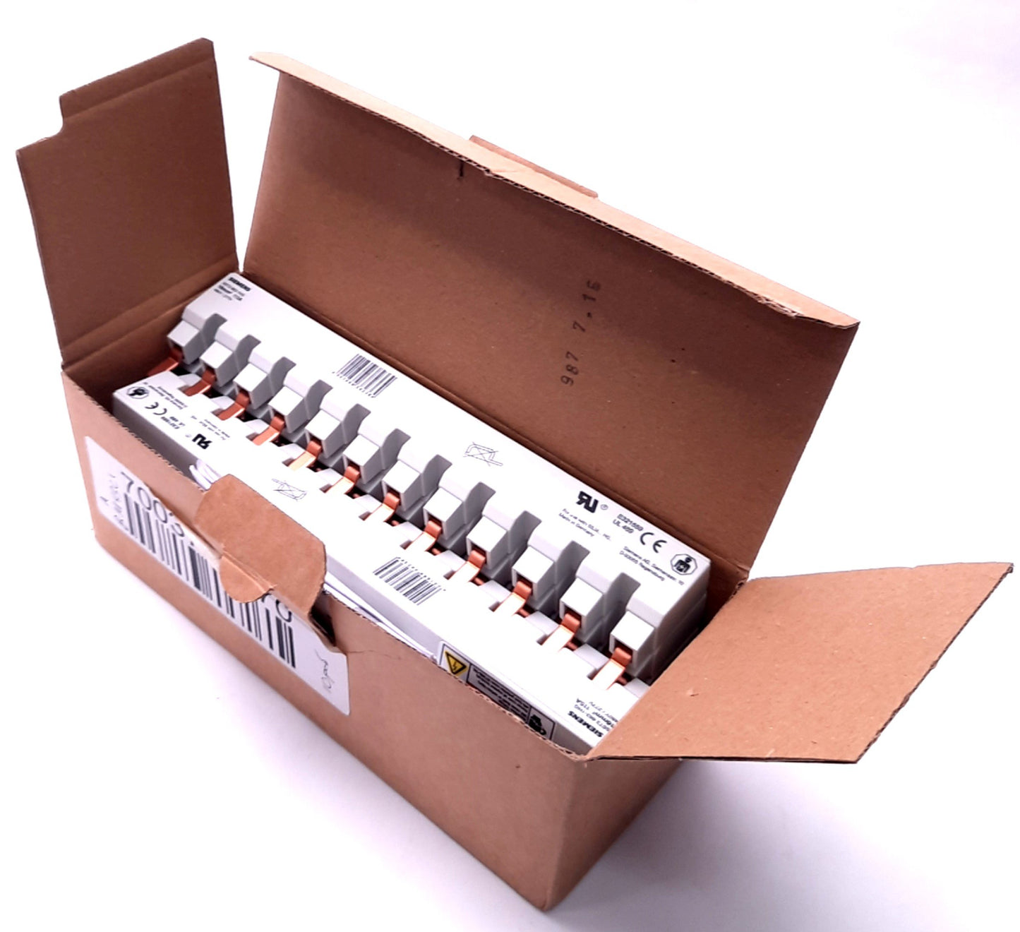 New Box of 9 Siemens 5ST36631HG Bus Bars 16mm, 12x1Ph, 15mm x 205mm Size