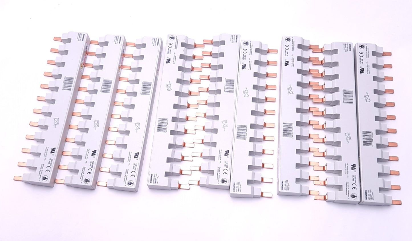 New Box of 9 Siemens 5ST36631HG Bus Bars 16mm, 12x1Ph, 15mm x 205mm Size