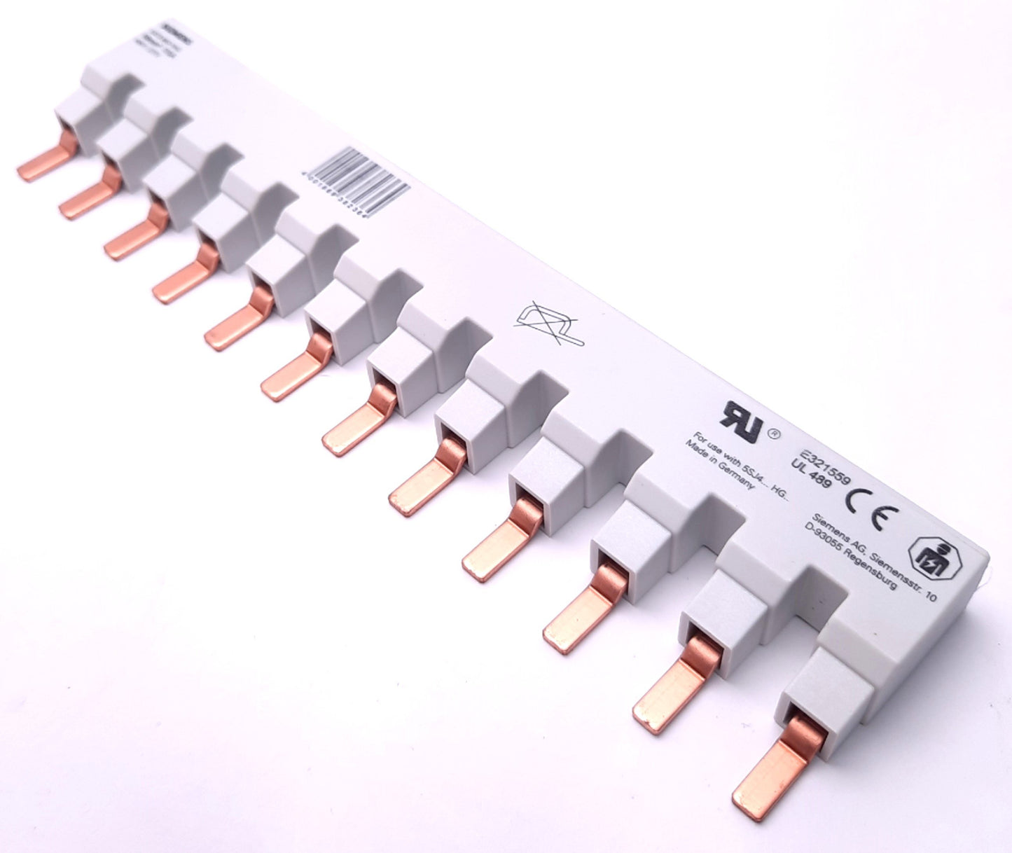 New Box of 9 Siemens 5ST36631HG Bus Bars 16mm, 12x1Ph, 15mm x 205mm Size