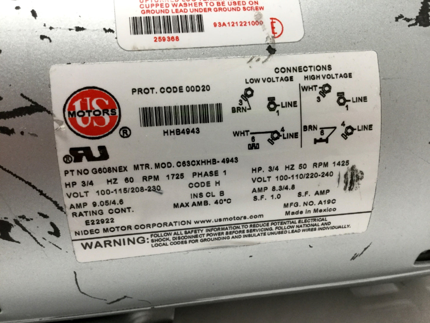 Seller refurbished GAST 1023-101CQ-G608NEX Rotary Vane Compressor Vacuum Pump 115/230V 26"Hg 10CFM