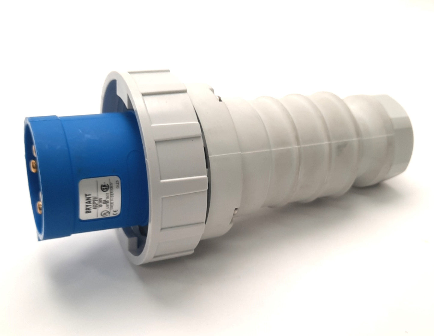 Used Bryant 460P9W Heavy Duty Male Plug Pin Sleeve 3-Phase 3-Pole 4-Wire 250VAC 60A