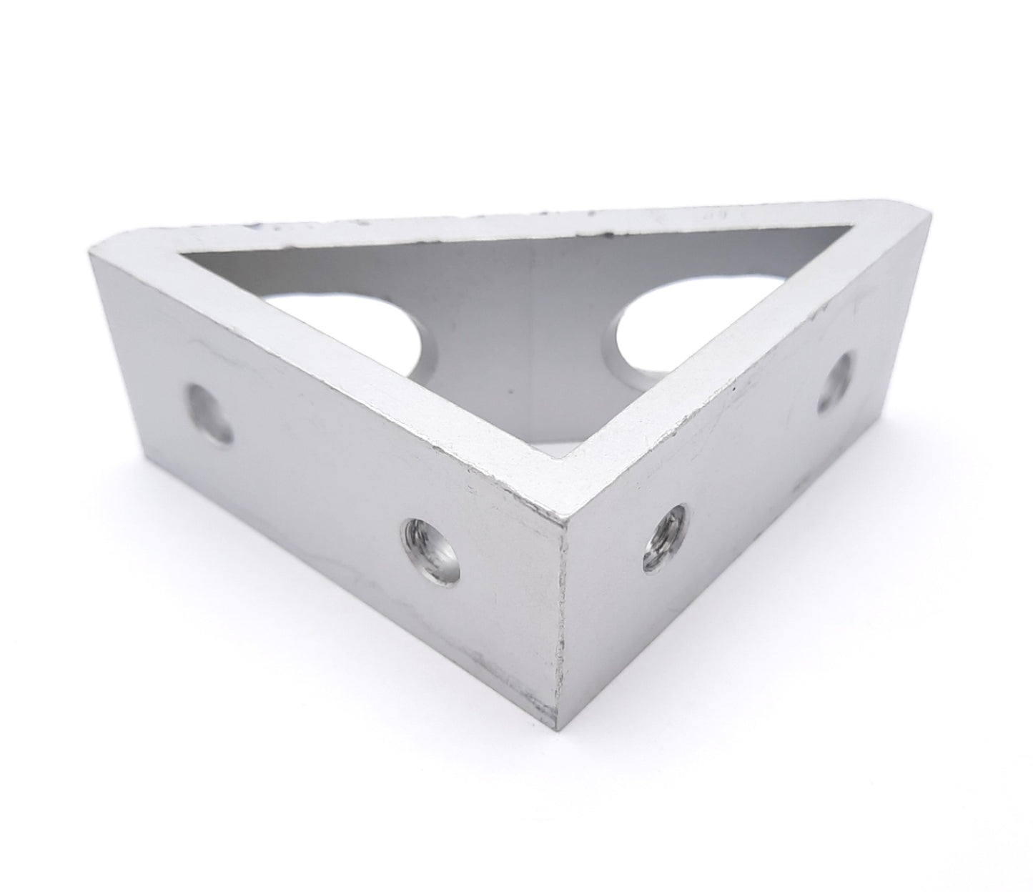 Used Lot of 4 80/20 4336 Tall Gusseted Inside 90° Corner Bracket, 4-Hole, 15 Series