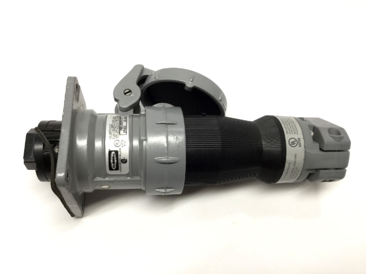 Used Hubbell HBL430PS1W Insulgrip Pin & Sleeve Plug & Receptacle 3-Pole 4-Wire, 30A
