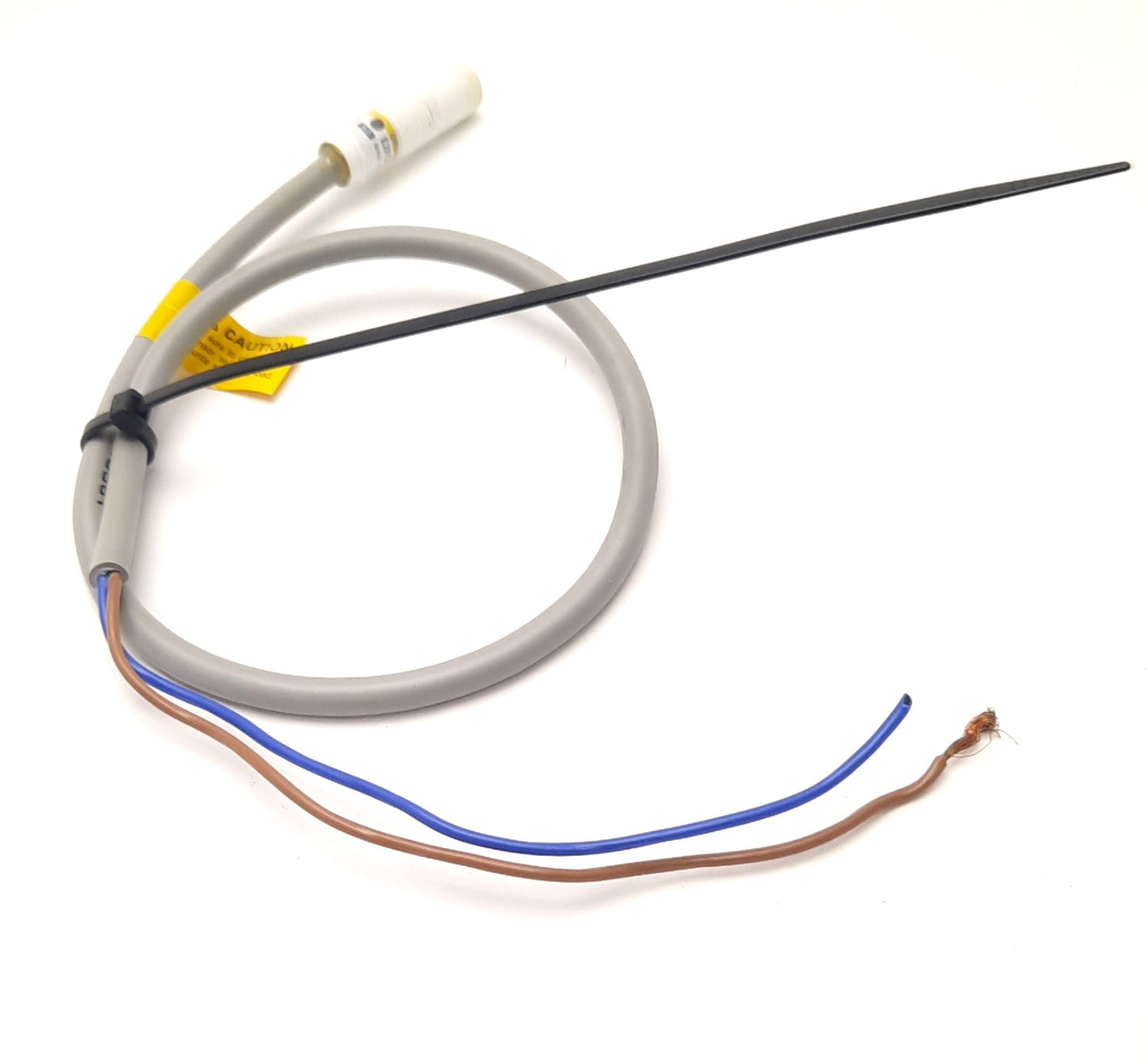 Used Omron E2FQ-X2D1 Chem-Resistant Proximity Switch 12-24v DC, 2mm Range, M12 Barrel