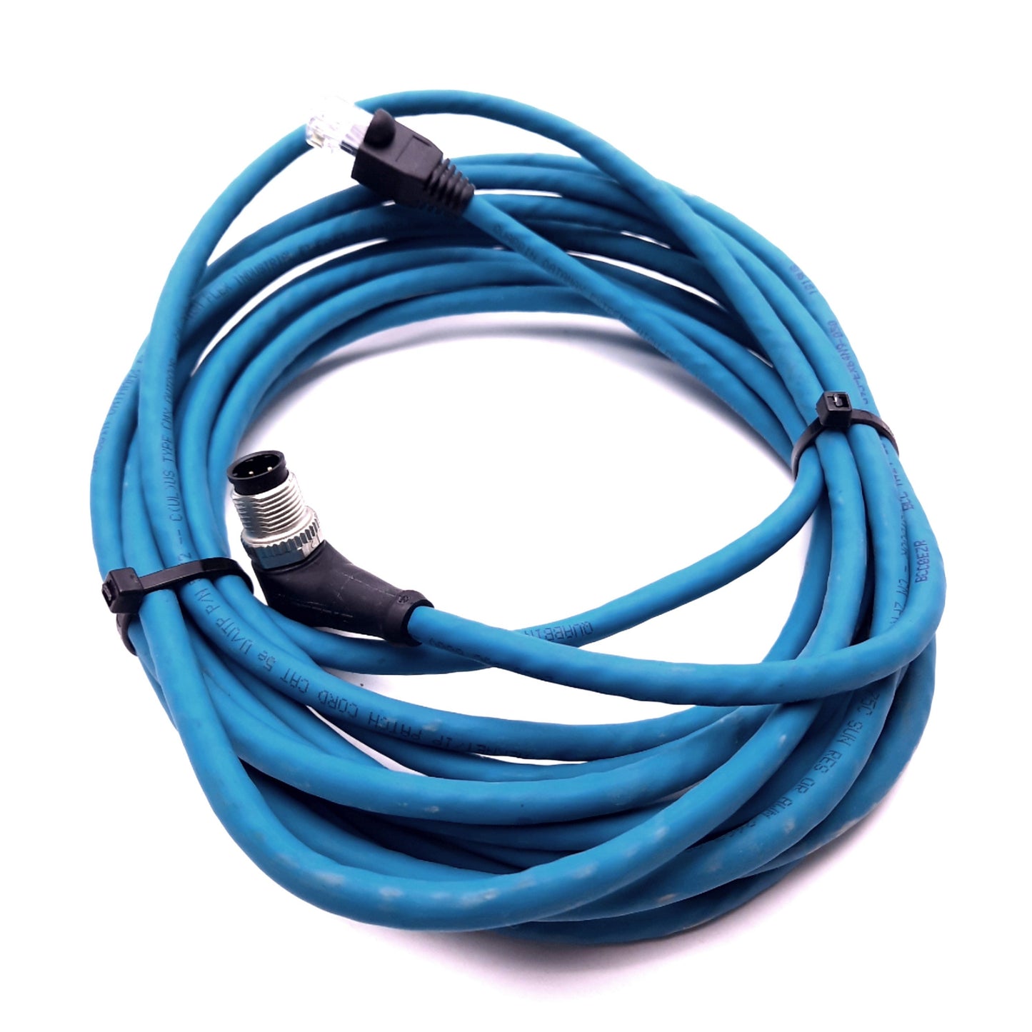 New Balluff M424-E894-8G-695-EX64N9-050 Double Ended Cordset Ethernet 300V 4 Pin