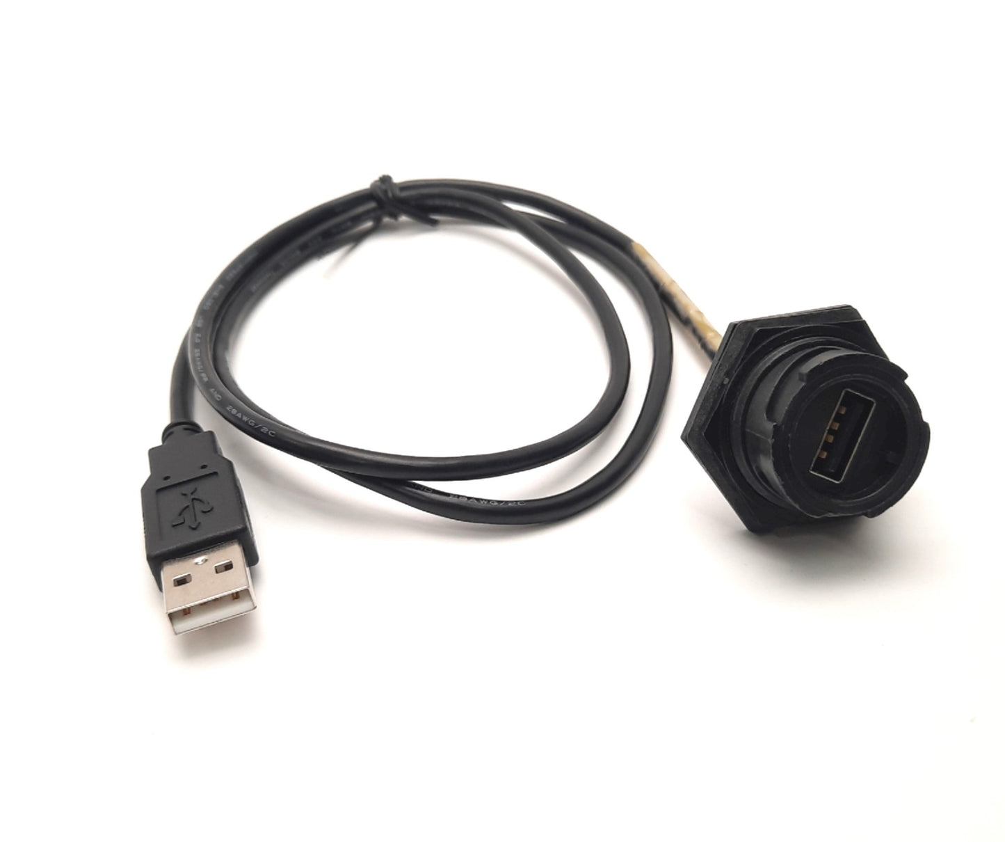 New Molex 847290004 USB 2.0 Panel Receptacle Cord, 0.8m, Male to Female, USB-A