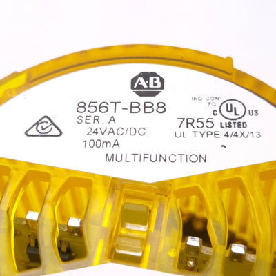 New – Open box Allen-Bradley 856T-BB8 Tower Stack Light 70mm Multi-Function LED, 24vAC/DC 100mA
