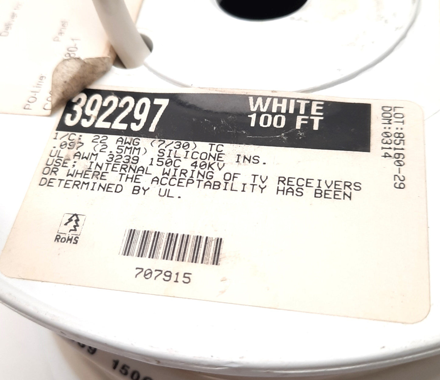 New Alpha Wire 392297 Single Conductor Cable 100Ft, 7/30 TC, 2.5mm Silicone Ins