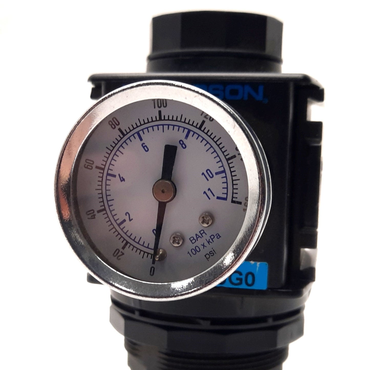 Used Wilkerson R18-02-F0G0 Regulator With Gauge 82CFM, 5-125 Psig, 1/4" NPT