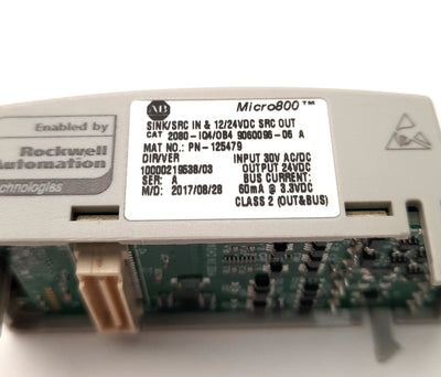 Allen-Bradley 2080-IQ4OB4 Micro800 Combo Plug-In Module 4 In/Outputs, 24v DC 3mA