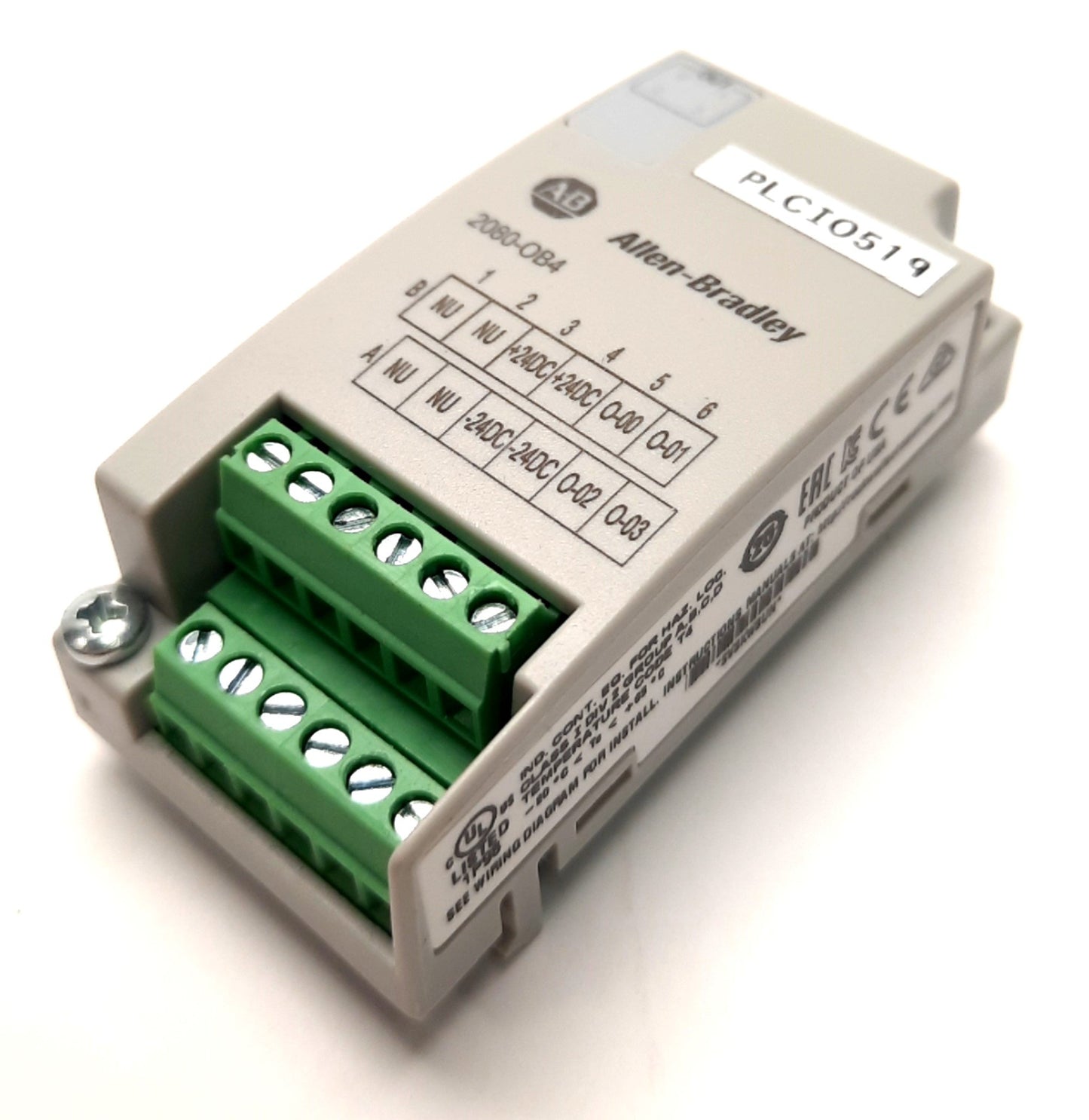 Used Allen-Bradley 2080-OB4 Micro800 Plug-In Module 4-Point, 12/24v DC Source Output