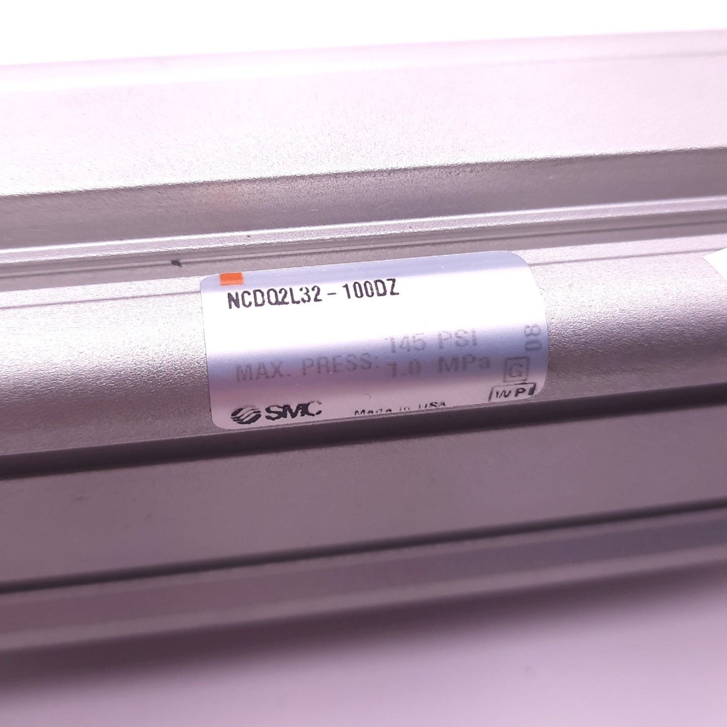 Used SMC NCDQ2L32-100DZ Pneumatic Compact Cylinder Bore: 32mm Stroke: 100mm PSI: 145