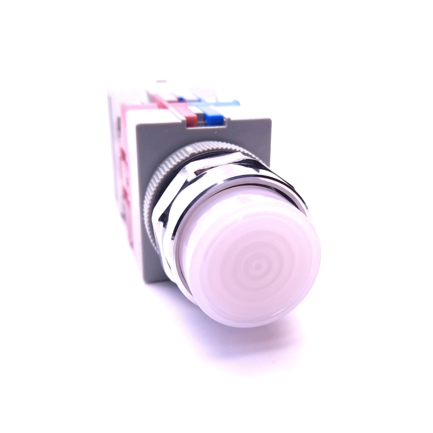 New Idec ALW212611D-W Momentary Push Button 600VAC/VDC 10A, LED, White, 1 NO, 1 NC