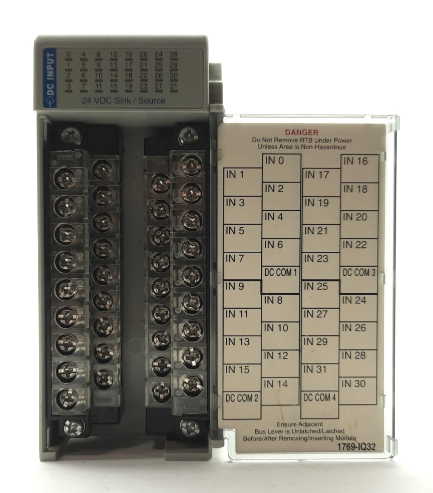 Used Allen Bradley Ser. A 1769-IQ32 Compact I/O Digital Input Module, 32-Point, 24VDC