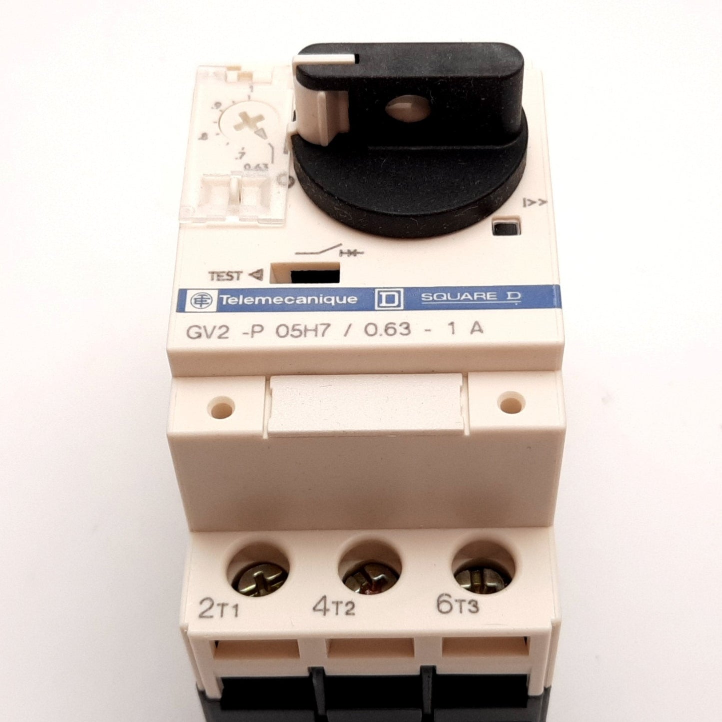 Telemecanique GV2-P05H7 Motor Starter/Circuit Breaker, 3-Pole, 480VAC, 0.63-1A