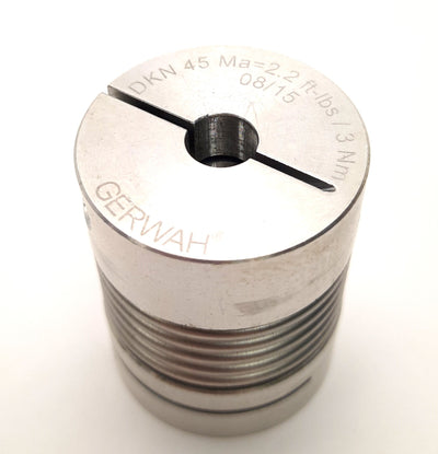 Used Gerwah DKN 45-41-8-12 Metal Bellows Motor Coupler 8 & 12mm Bore, 41mm Length