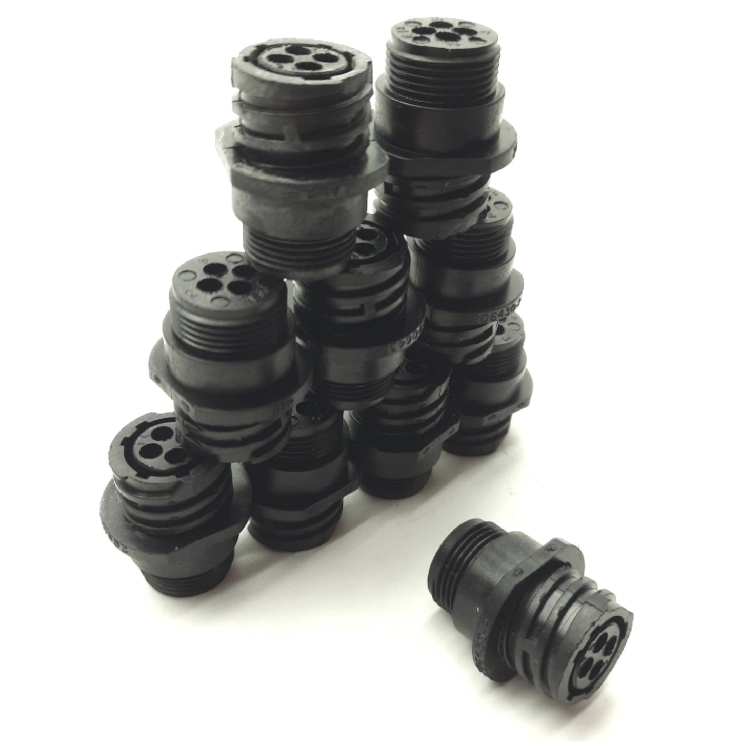 New Lot of 10 TE Connectivity 206430-2 Circular Connector Housing, 4-Pin, Size 11