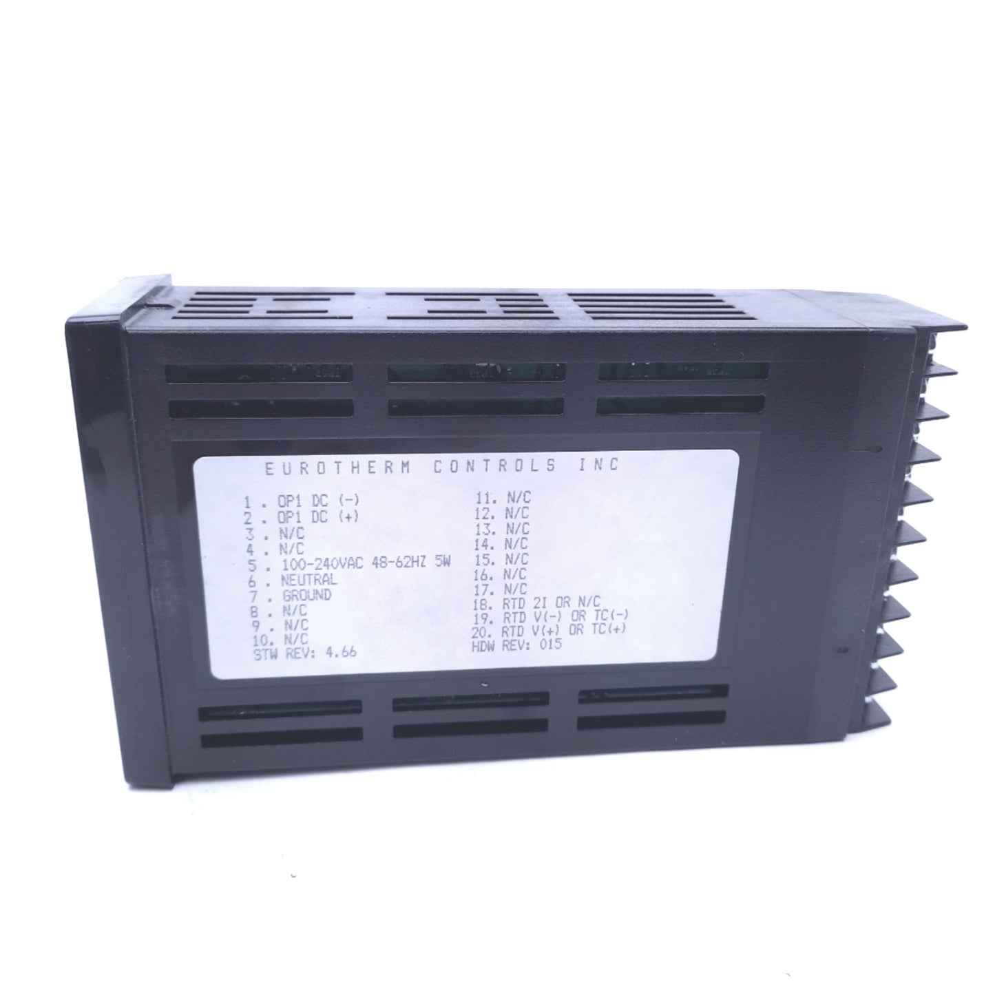 Used Eurotherm 808/D1/0/0/0/0/QLS/(AKFF400)/CE Temperature Controller 4-20mA 32-400°F 100-240VAC