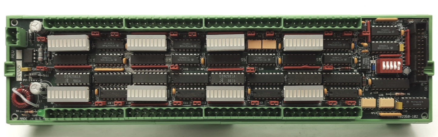 Used Delta Tau ACC-34A Opt 2 64-Bit Opto I/O Breakout Board Sourcing 32 In 32 Out DIN