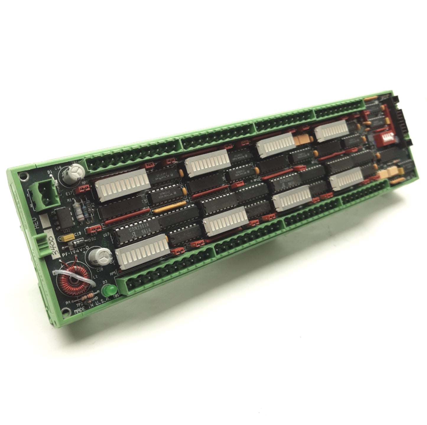 Used Delta Tau ACC-34A Opt 2 64-Bit Opto I/O Breakout Board Sourcing 32 In 32 Out DIN