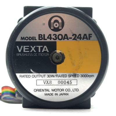 Used Oriental Motor Co BL430A-24AF Vexta Brushless DC Motor 3000RPM 30W