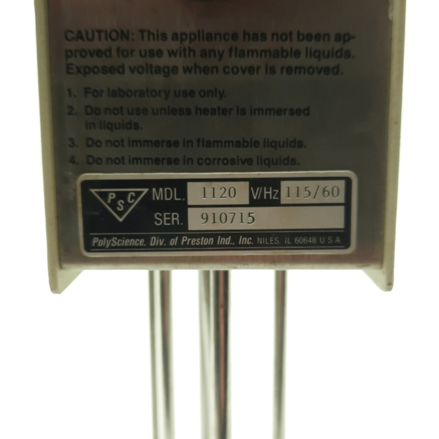 For parts or not working VWR 1120 Immersion Circulator Liquid Heater 150°C 1000W 6 1/2" Depth 115VAC 60Hz