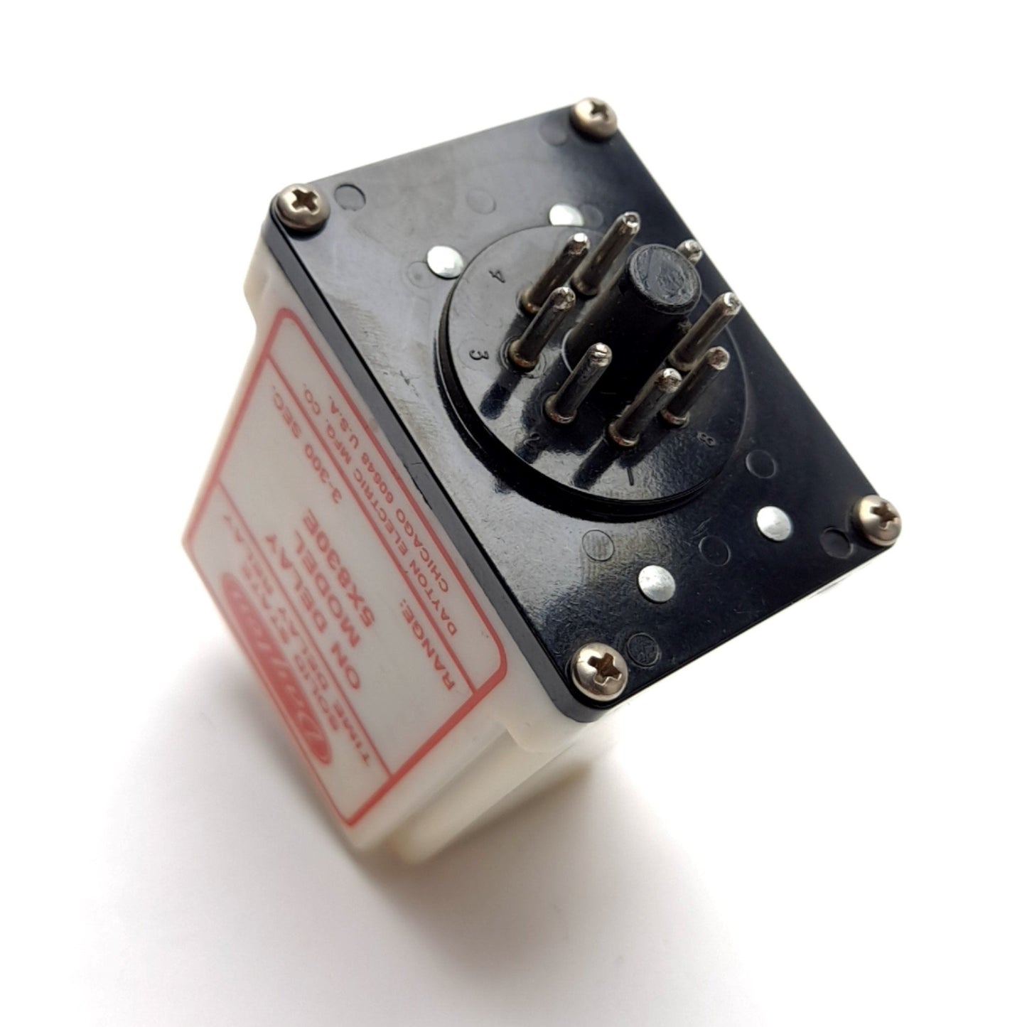 Used Dayton 5X830E Solid State Time Delay Relay, On Delay, 3-300sec, In 120VAC, 8-Pin