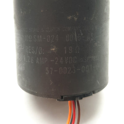 Used Warner SM-024-0045-AS DC Motor & Ball Screw, 4 3/4 x Ø7/16" Screw, 24VDC 1.26A