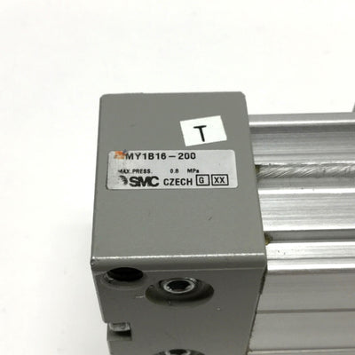 Used SMC MY1B16-200 Rodless Cylinder 16mm Bore, 200mm Stroke w/ 2x Auto Switches