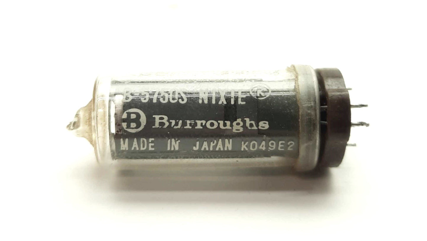 Used Burroughs B-5750S Nixie Numerical Indicator Tube, .0-9. Digits, 170VDC