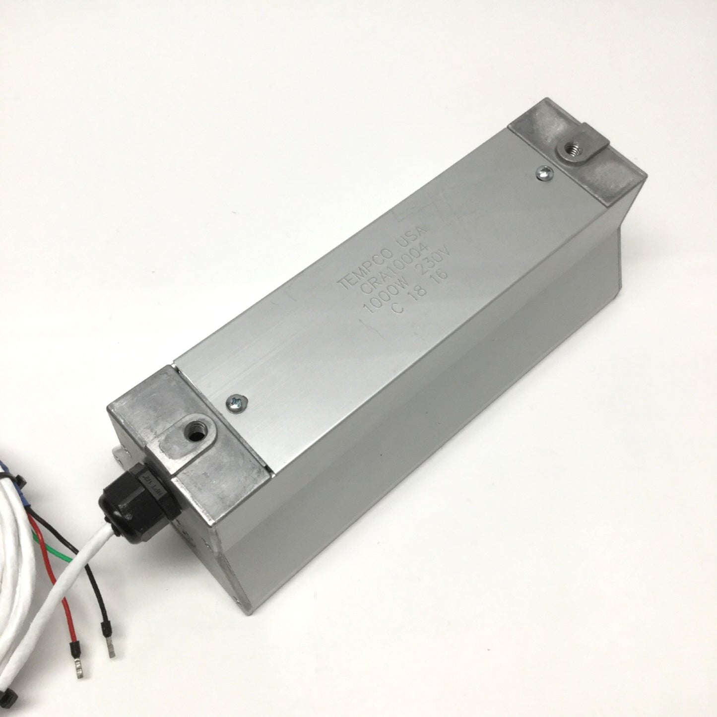 Used TEMPCO CRA10004 Linear Ceramic E-Mitter IR Heating Array, 10" L, 1000W, 230VAC