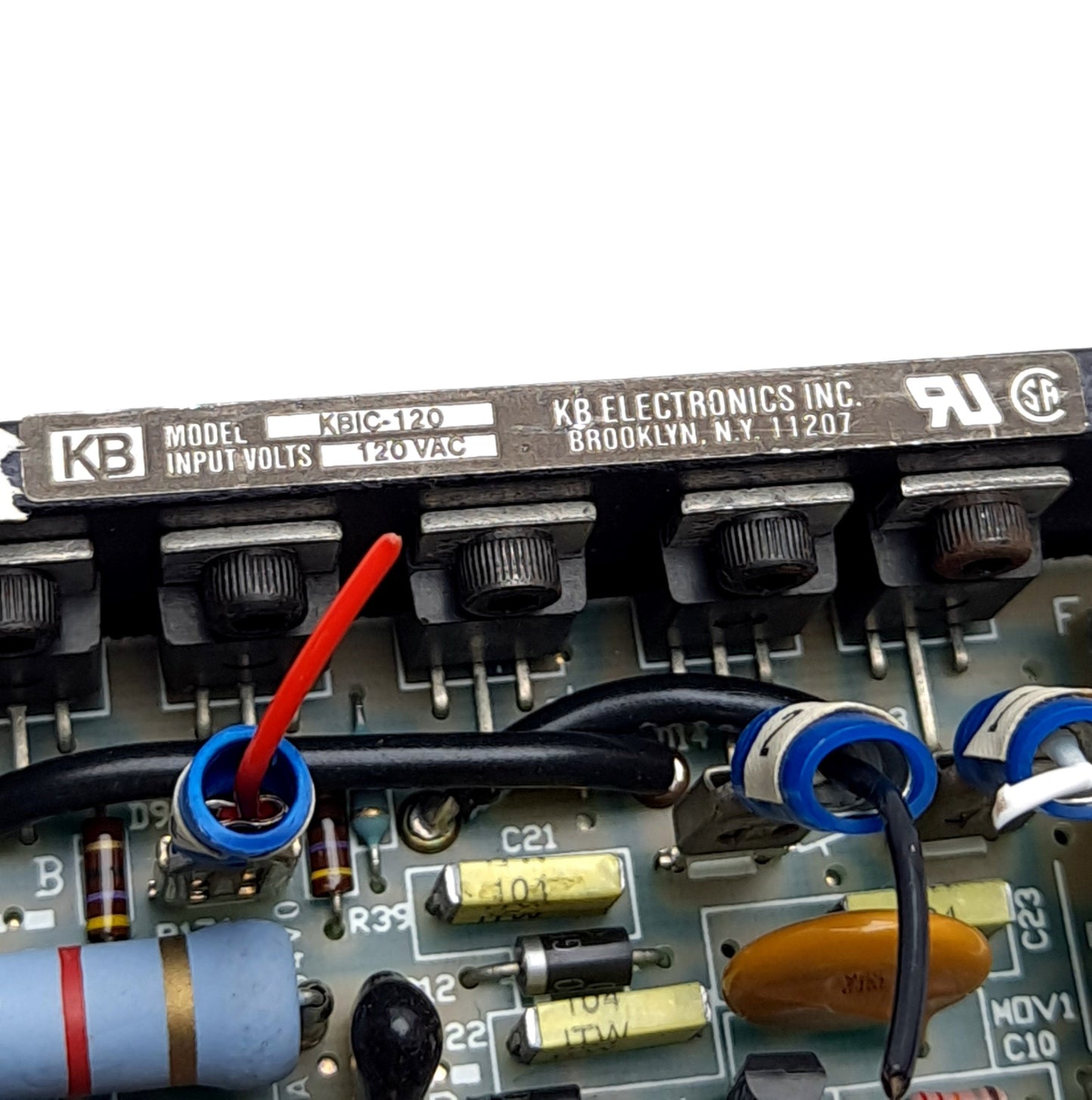 Used KB Electronics KBIC-120 Chassis Speed Control Drive P/N 9429, 120VAC, 90VDC