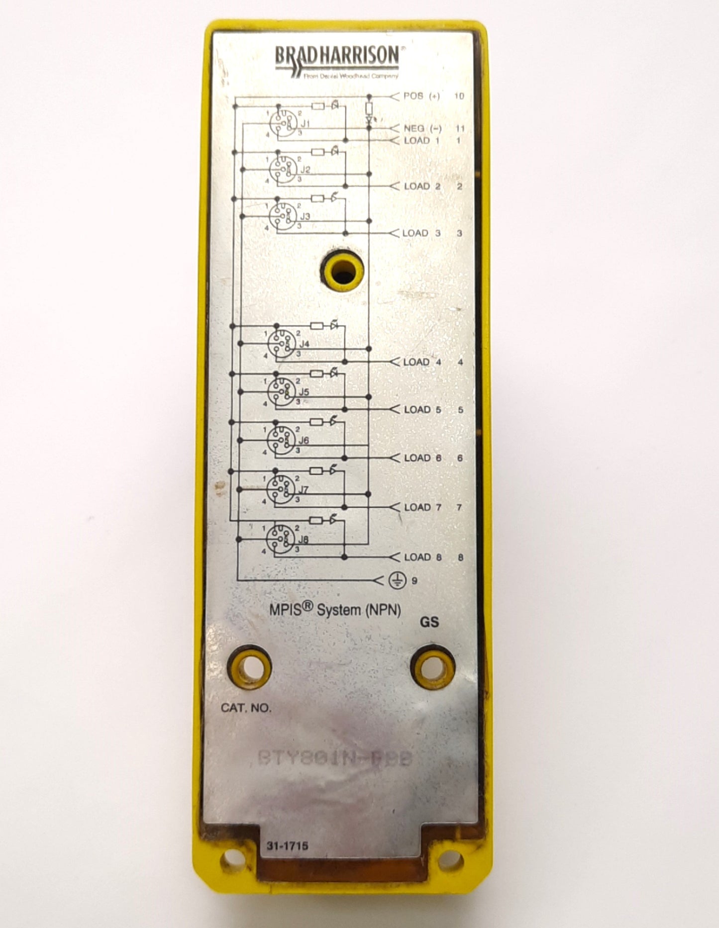 Used Brad Harrison BTY801N-FBB MPIS JXN Box System 8 Ports, 12-Pole Mini-Change, NPN