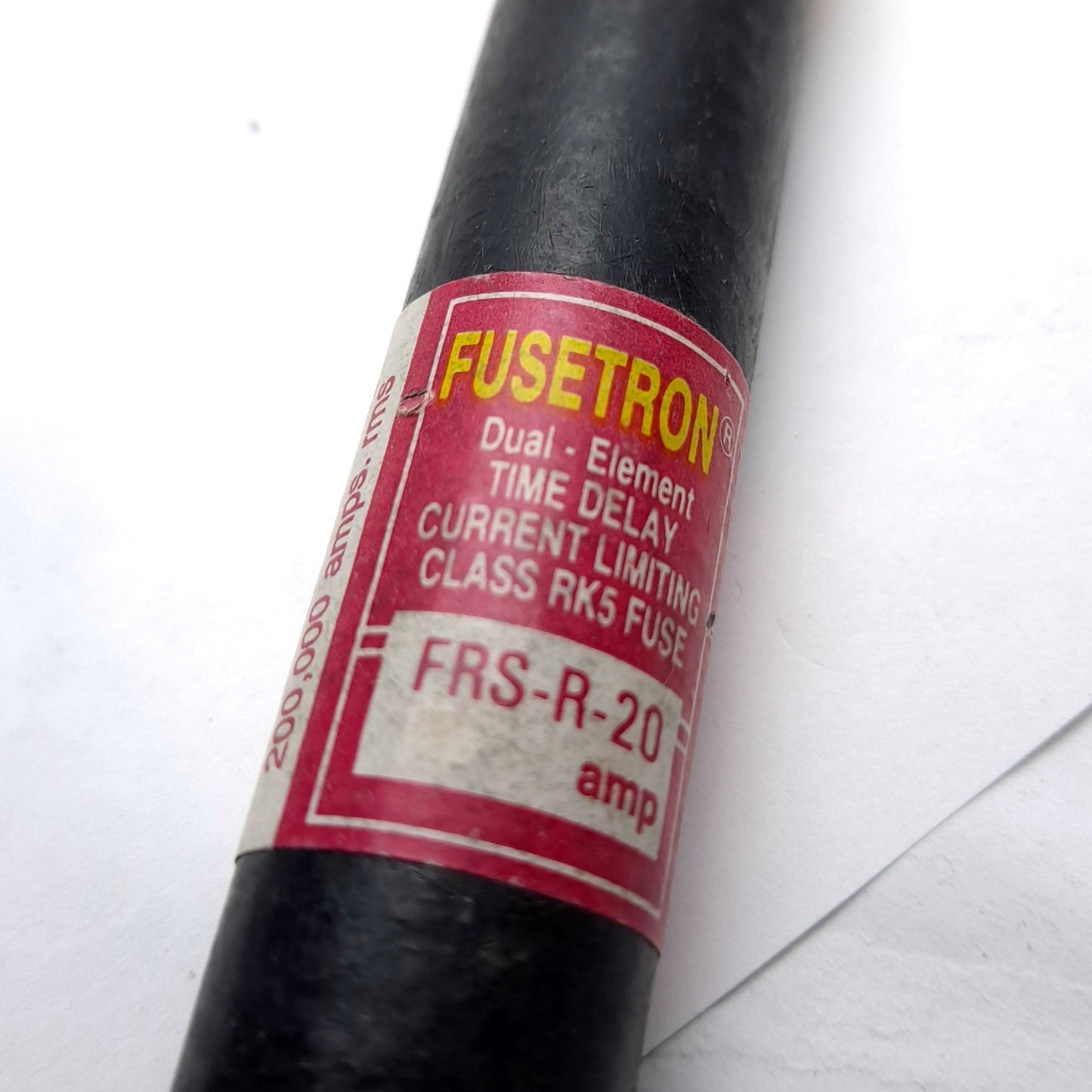 Used Lot of 3 Bussmann FRS-R-20 Fusetron Dual Element Time Delay, Class RK5, 600V 20A