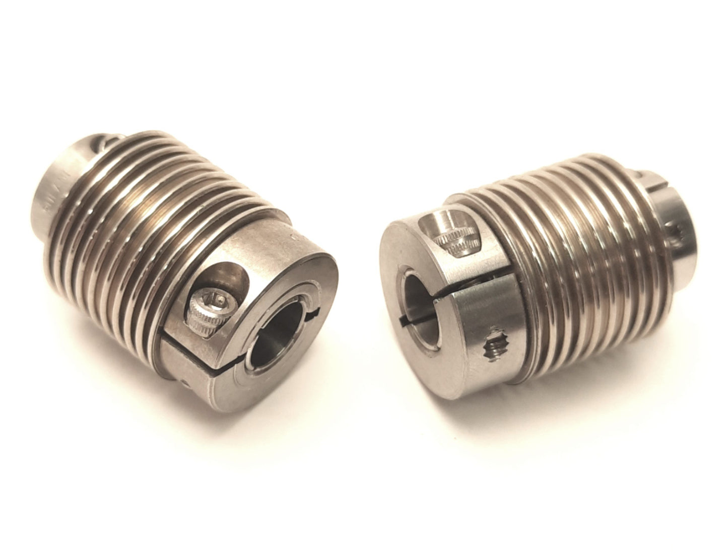 Used Lot of 2 Ruland CL-7-SS & CL-5-SS Collars With Metal Bellows 1/4" & 3/8" Bore