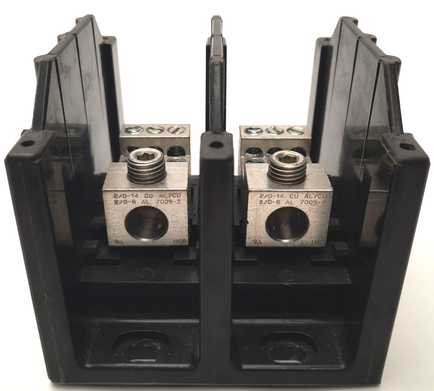 Used Cooper Bussman 16321-2 Power Distribution Block 2-Pole, 600 Volts, 175 Amps