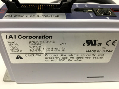 Used IAI ACON-C-20I-NP-2-0 Positioner Controller 24VDC Input, 0-24VAC Out 20W, NPN