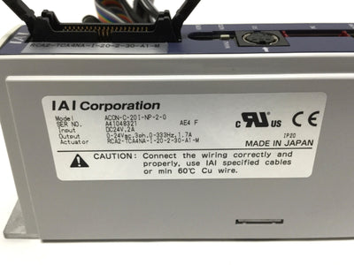 Used IAI ACON-C-20I-NP-2-0 Positioner Controller 24VDC Input, 0-24VAC Out 20W, NPN