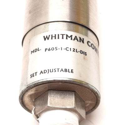 Used Whitman P605-1-C12L-DIS Pressure Switch, SPST, Pressure: 400-1500psi, 1/4" NPT