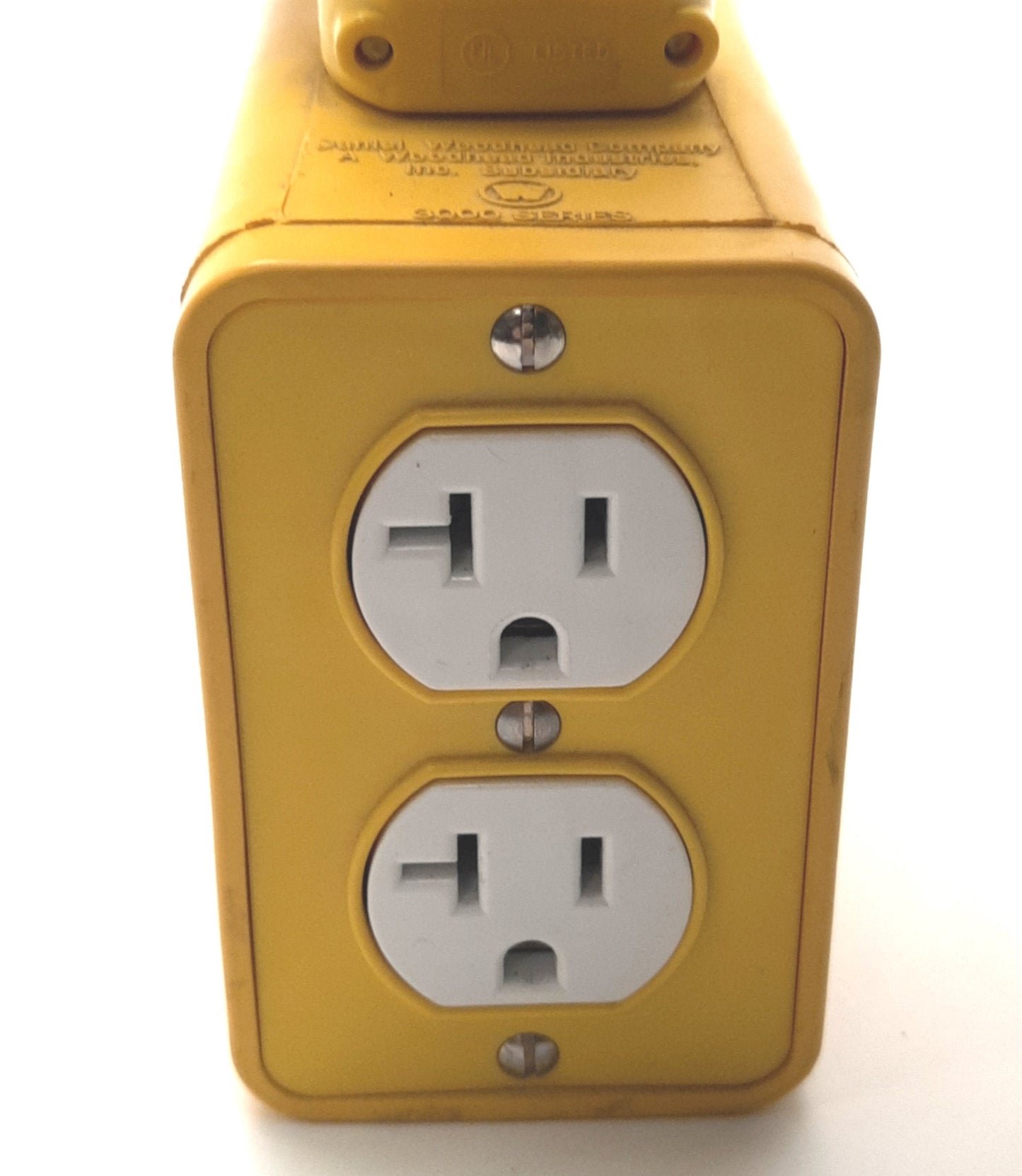 Used Woodhead 3000-10 Junction Box Wired to 20A Twist Lock, 7' Water Resistant Cable