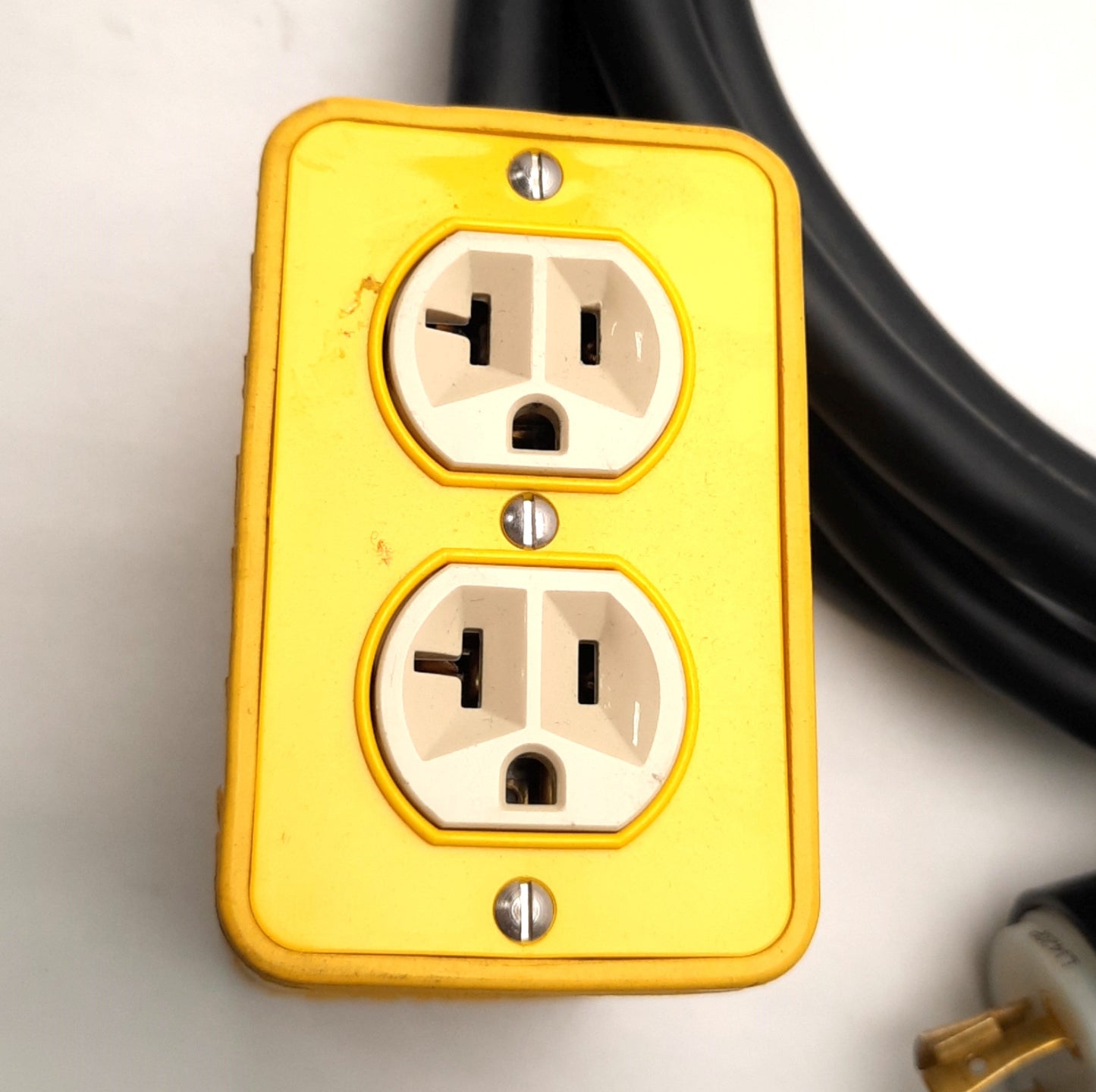 Used Woodhead 3000-10 Junction Box Wired to 20A Twist Lock 11.5' H2O Resistant Cable