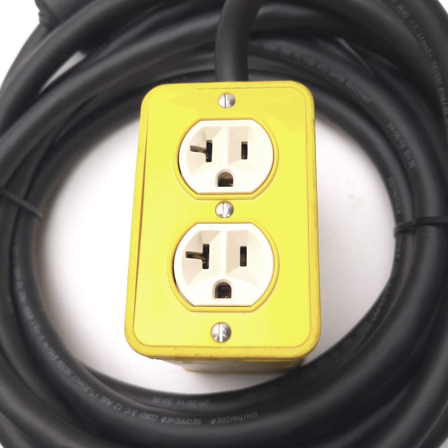 Used Woodhead 3000-10 Junction Box Wired to 20A Twist Lock 19' Water Resistant Cable