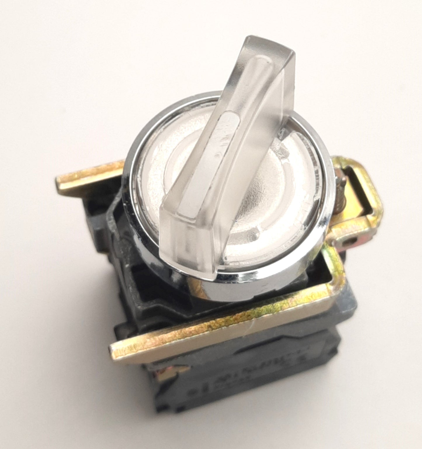 Used Schneider Electric ZB4BK1413 Illuminated Selector Switch w/ 1NO&NC Contact, 22mm
