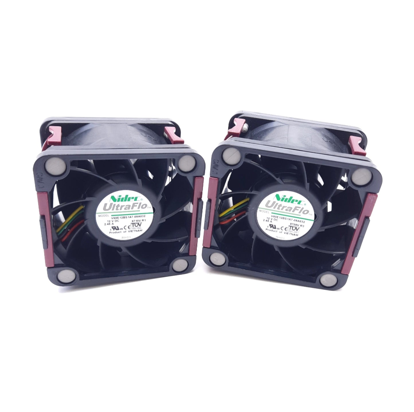 New Lot of 2 Nidec Ultraflo 496066-001 60mm High Performance Fan 12VDC 2.45A