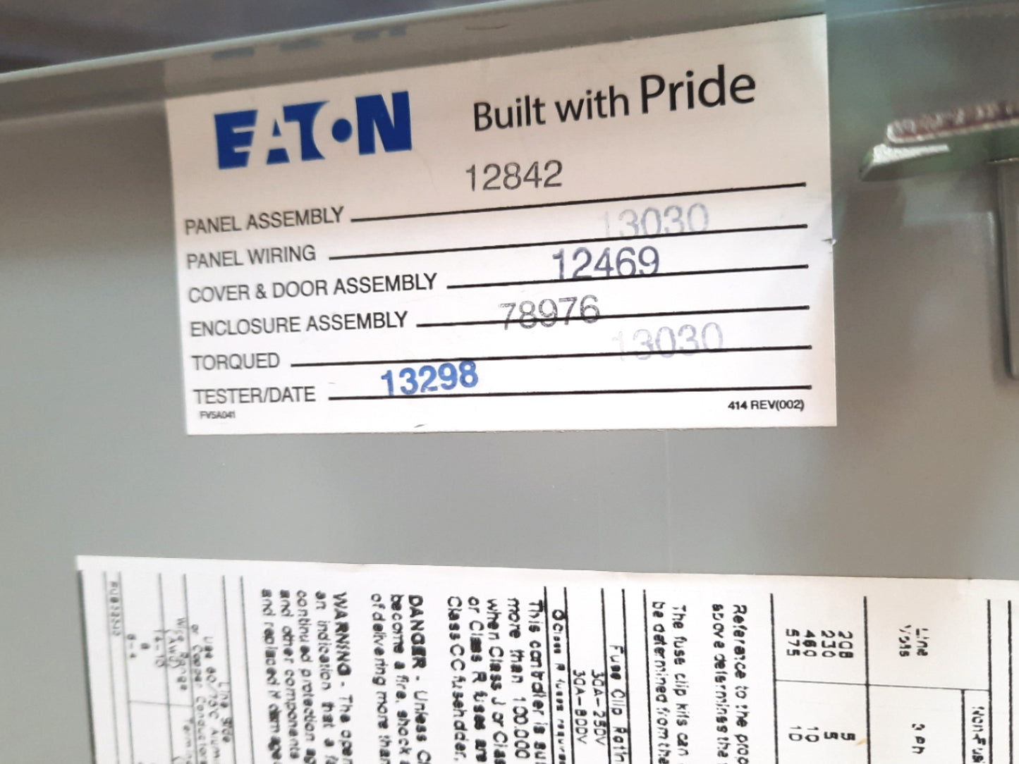 New Eaton ECN1611EHB Enclosure Freedom Starter Non-Reversing 3 Phase 208V NEMA 1