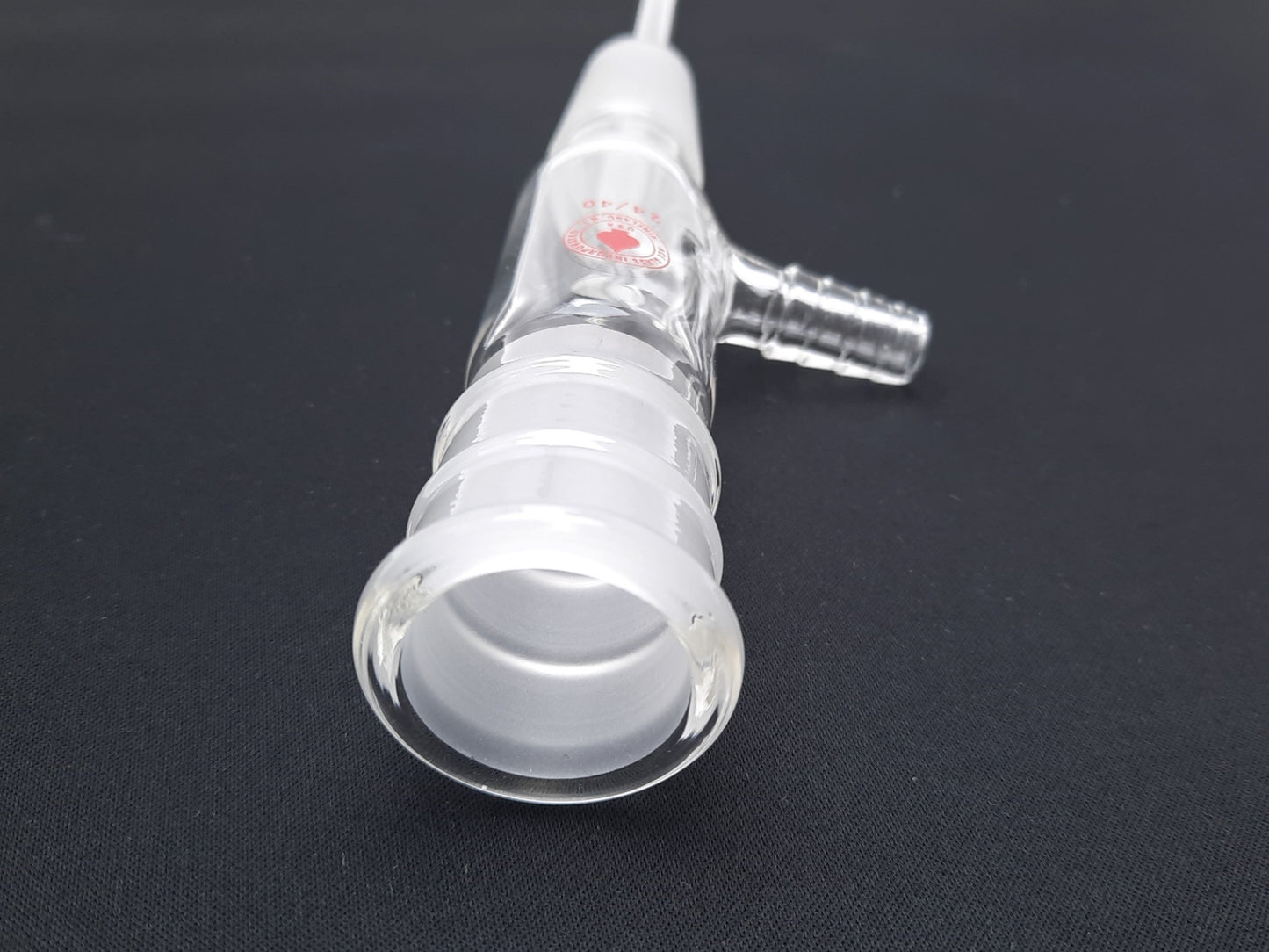 New ACE Glass 5190-10 Adapter Gas Inlet 24/40 Lab Adapter, Stem 175mm 3/8" ID Tube