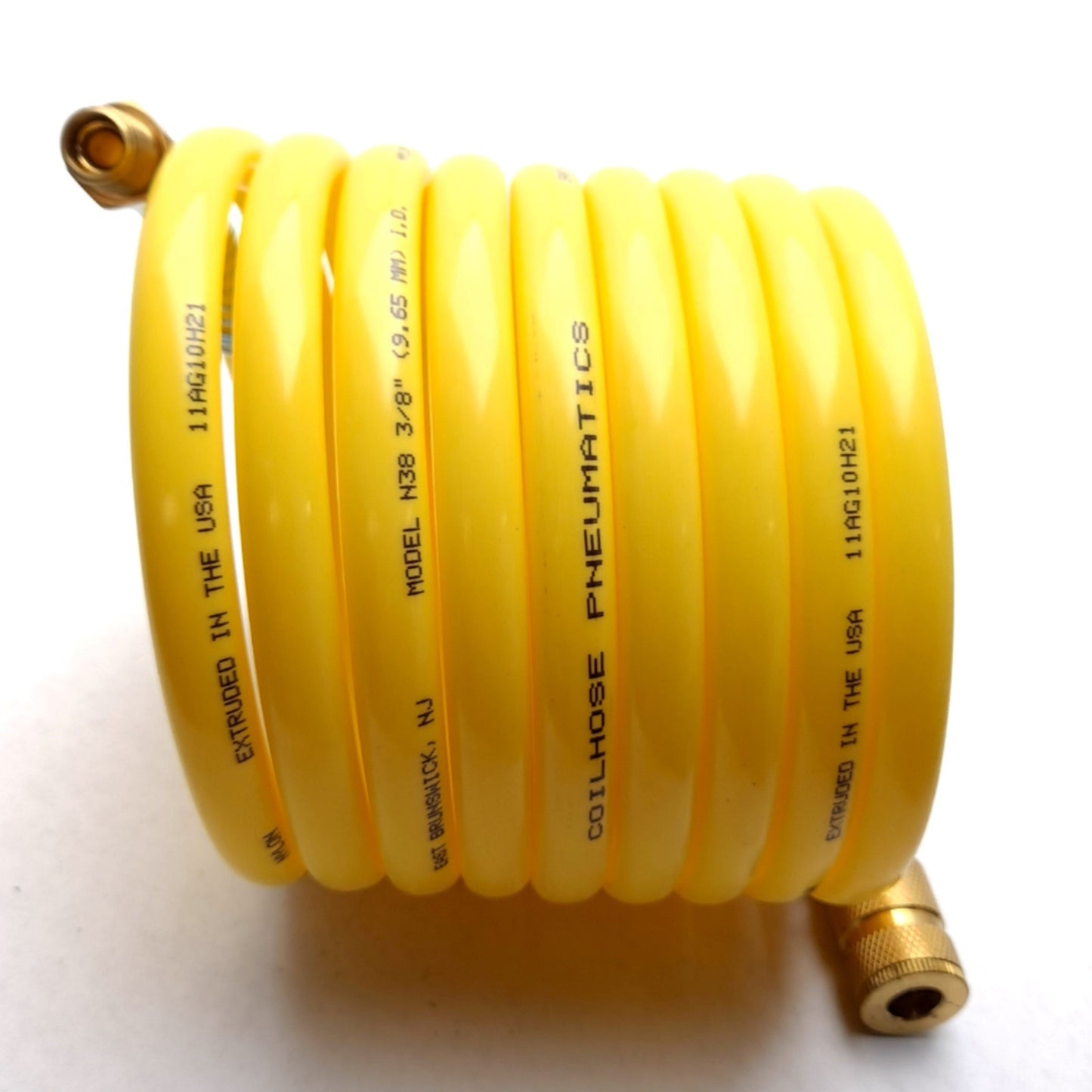 New Coilhose Pneumatics N38 Nylon Coil With Quick Connect 12' 3/8" 165PSI