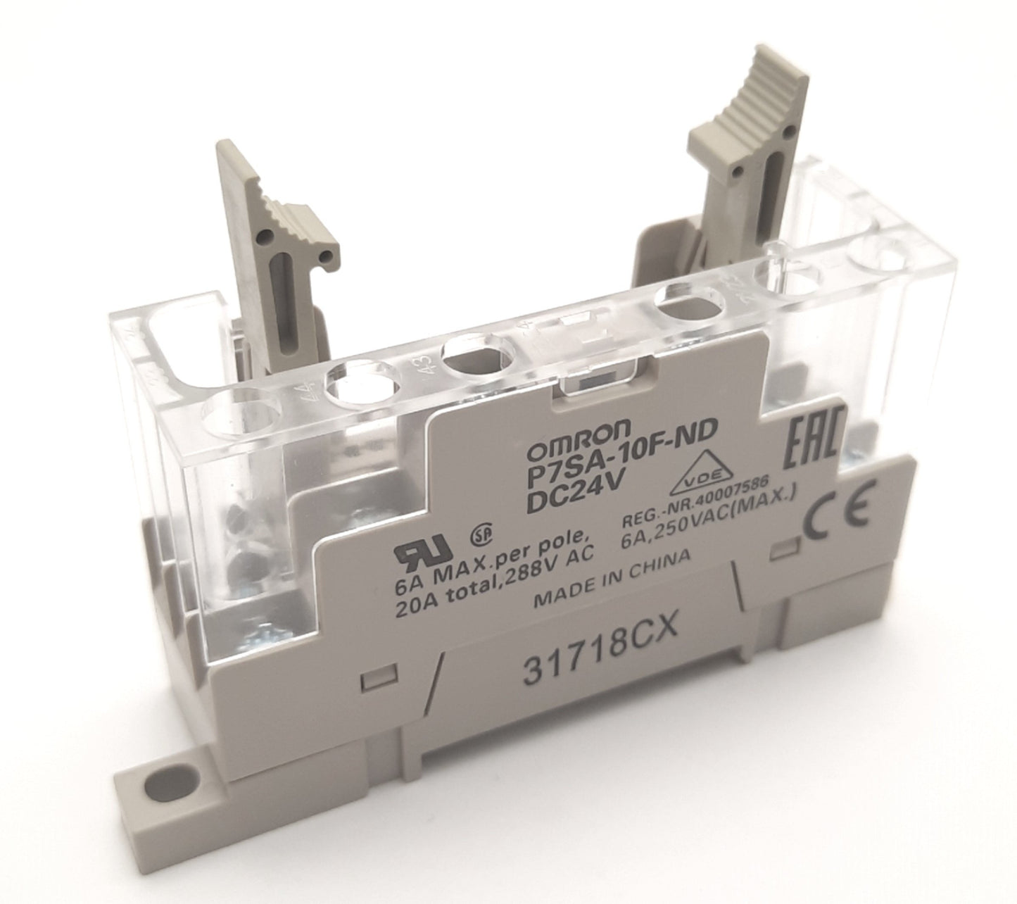 Used Omron P7SA-10F-ND DC24V Relay Socket 10 Positions, G7SA, 6A Max, 288V AC