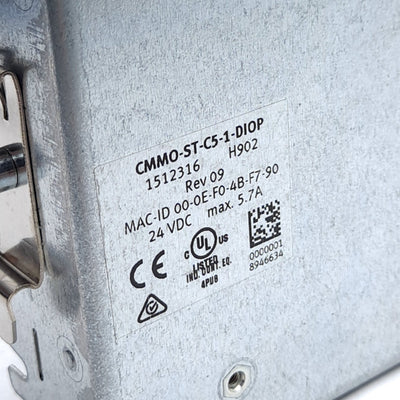 Used Festo CMMO-ST-C5-1-DIOP Rev9 Motor Controller I/O Interface, 24VDC, 5.7Amp, RJ45
