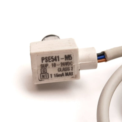 Used SMC PSE541-M5 Vacuum Pressure Sensor, 0 to -101kPa, 10-24VDC, Connection: M5x0.8